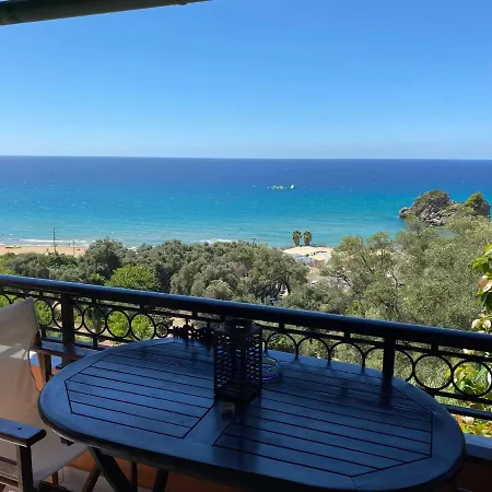 Papadatos Apts With Amazing View - 5mins From The Lägenhet Kontogialos